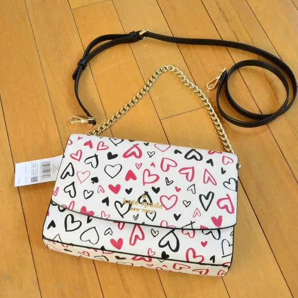 Kate Spade Carson Convertible Crossbody Heart Printed KA494 - Picture 1 of 10